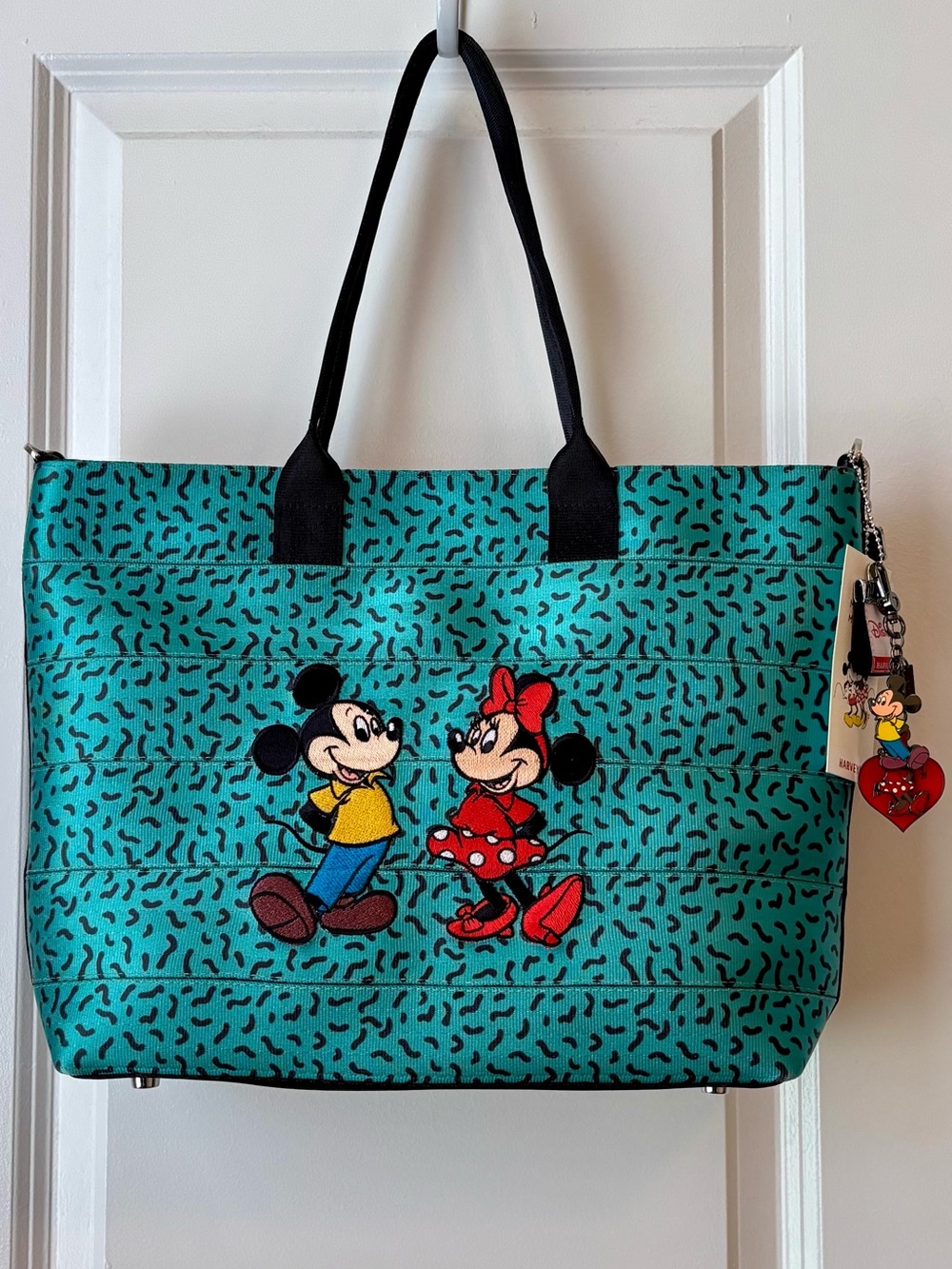 Harveys Disney Mickey Minnie Mouse Through The Years 1980 Medium Streamline Tote